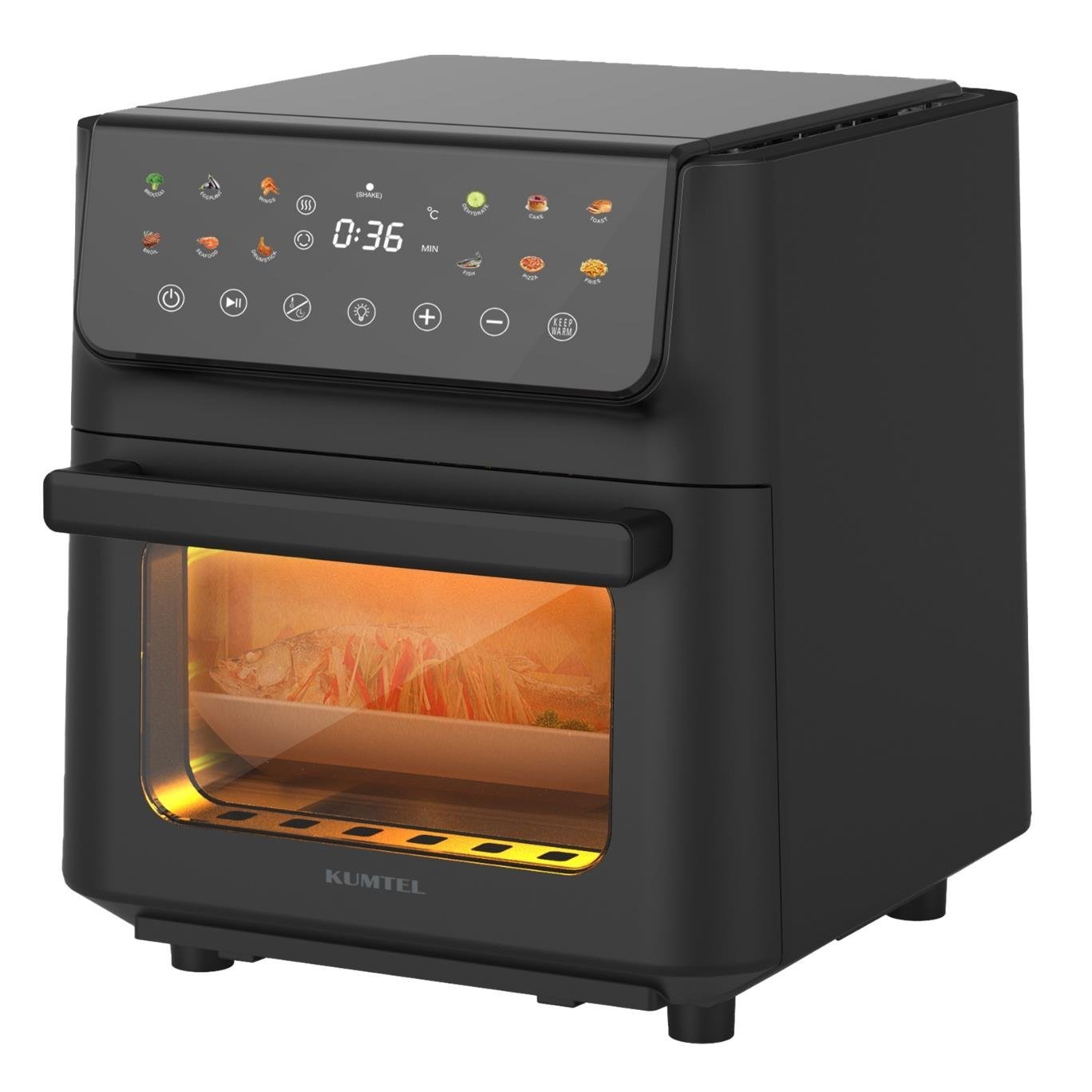 აეროგრილი KUMTEL HAF-10 DIGITAL BLACK 12L