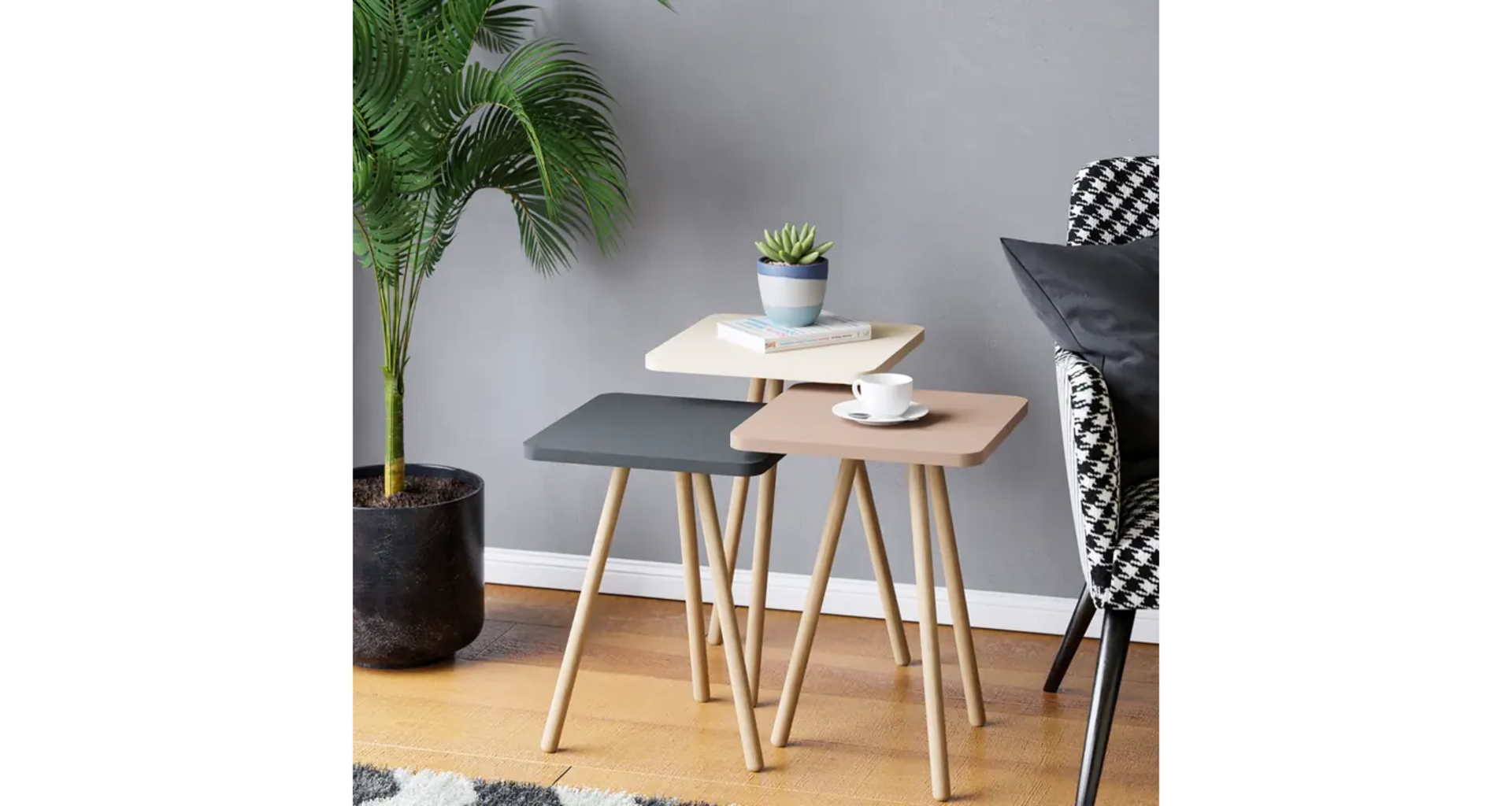 ყავის მაგიდა (KZ1-GKC) 3 ცალი 