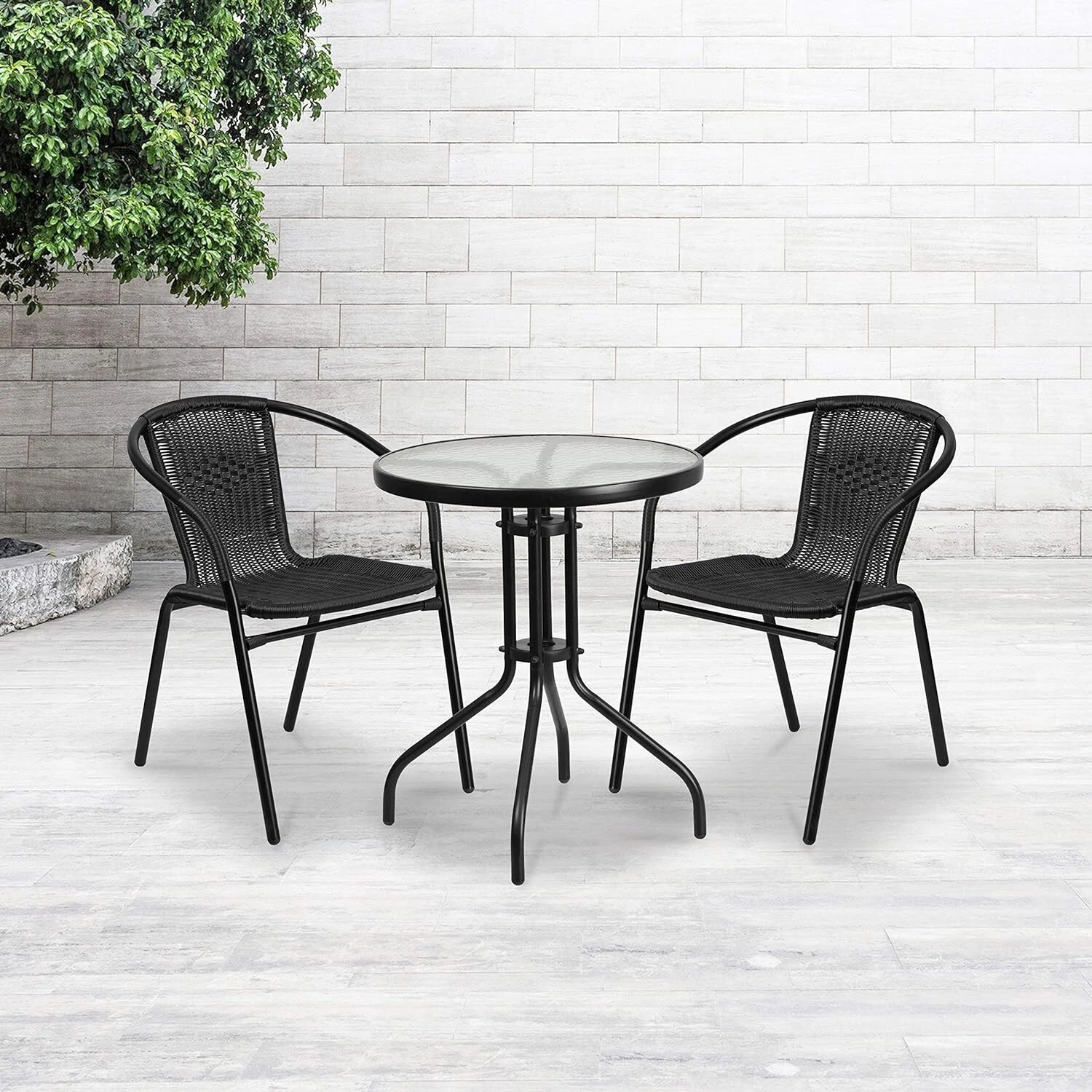 მაგიდა 2 სკამით GH-700 Black