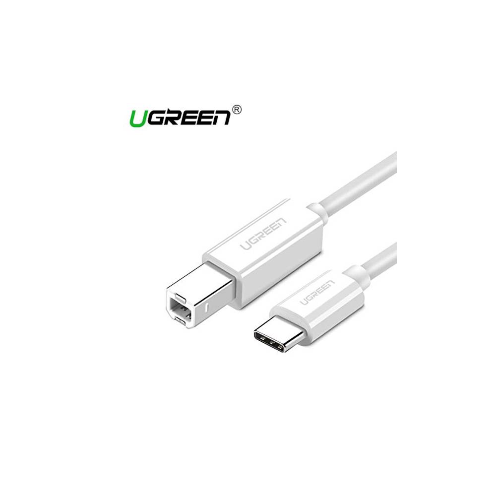 პრინტერის კაბელი UGREEN US241 (40417), Type-C to USB-B Cable, 1.5m, White