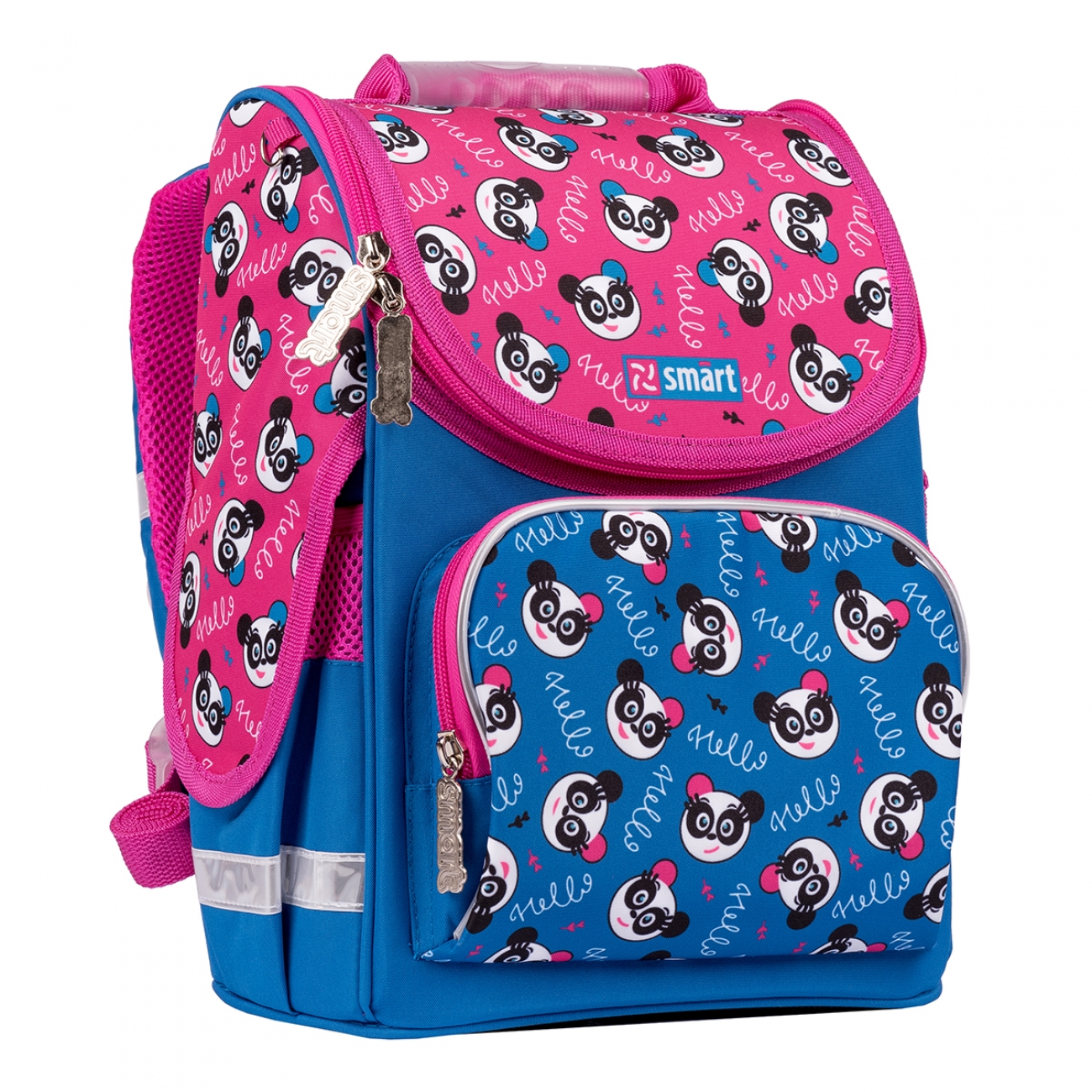 სასკოლო ზურგჩანთა Smart PG-11 “Hello, panda” blue/pink 34х6х11cm