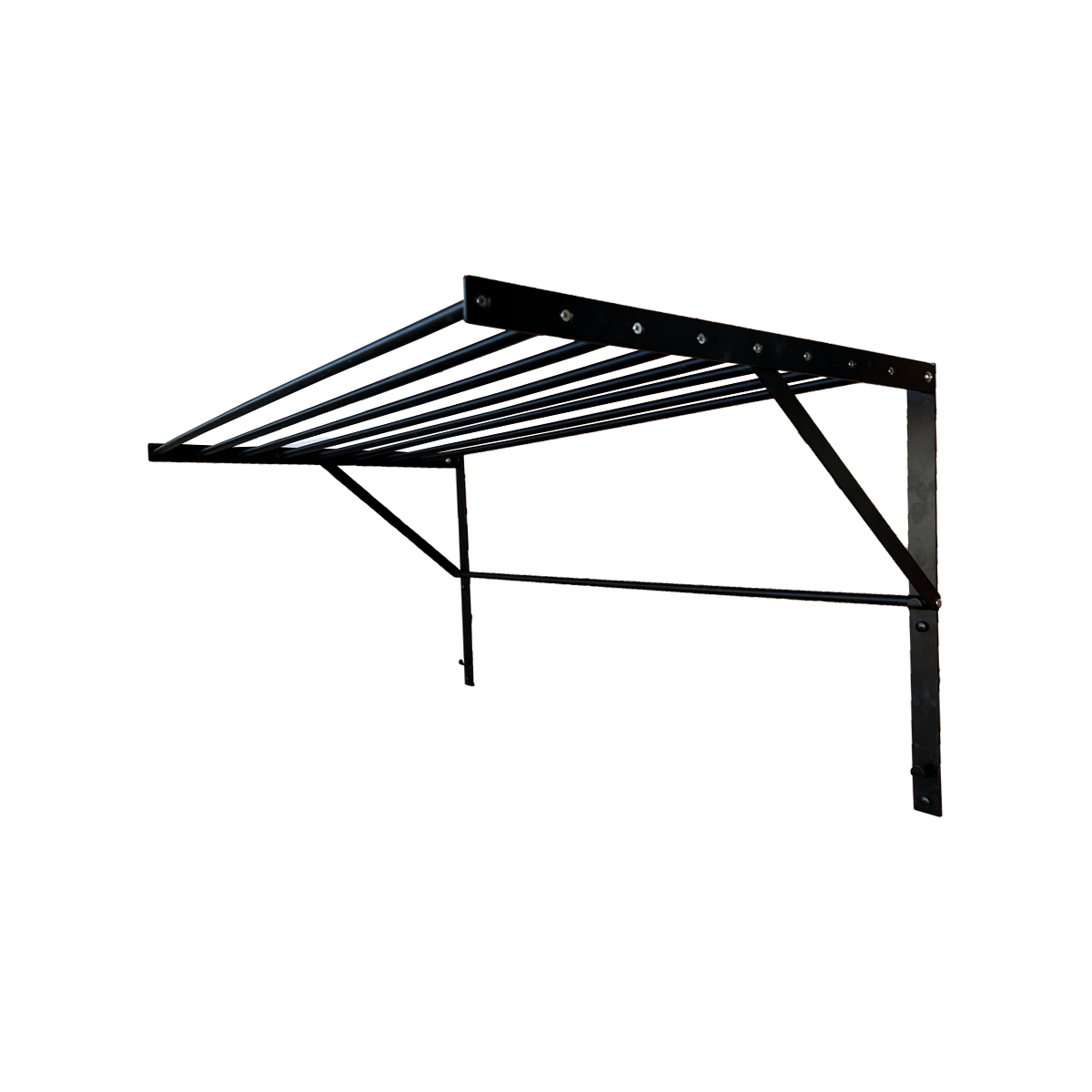 სარეცხის საშრობი კედლის - შავი  8 pcs 1m Stainless Steel Rods Black