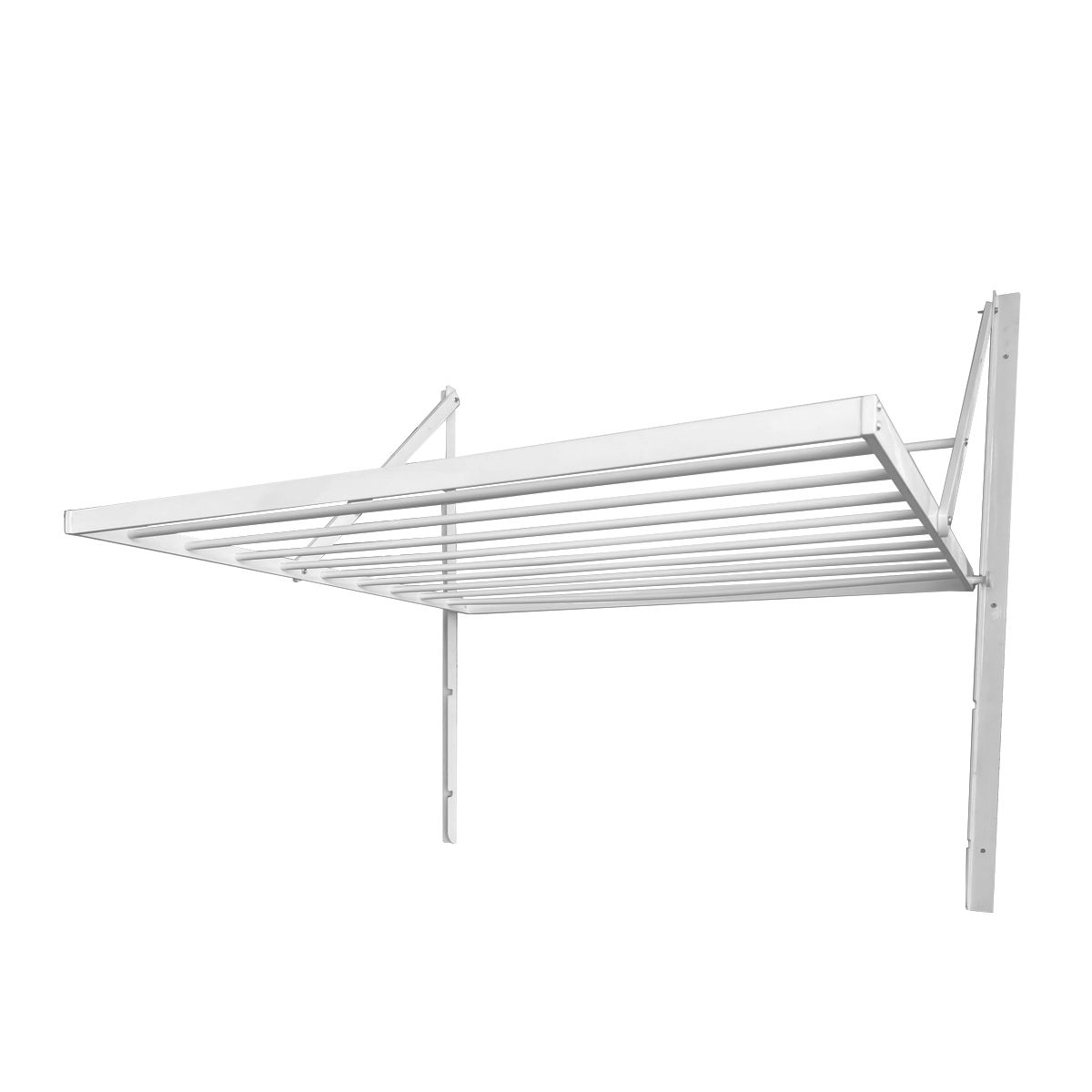 სარეცხის საშრობი კედლის - თეთრი 9-10 pcs 1m Stainless Steel Rods White